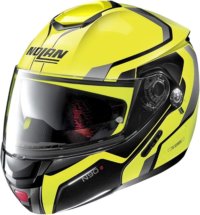 NOLAN CASCO N90-2 MERIDIANUS N-COM LED YELLOW S : MainApps: Amazon.it