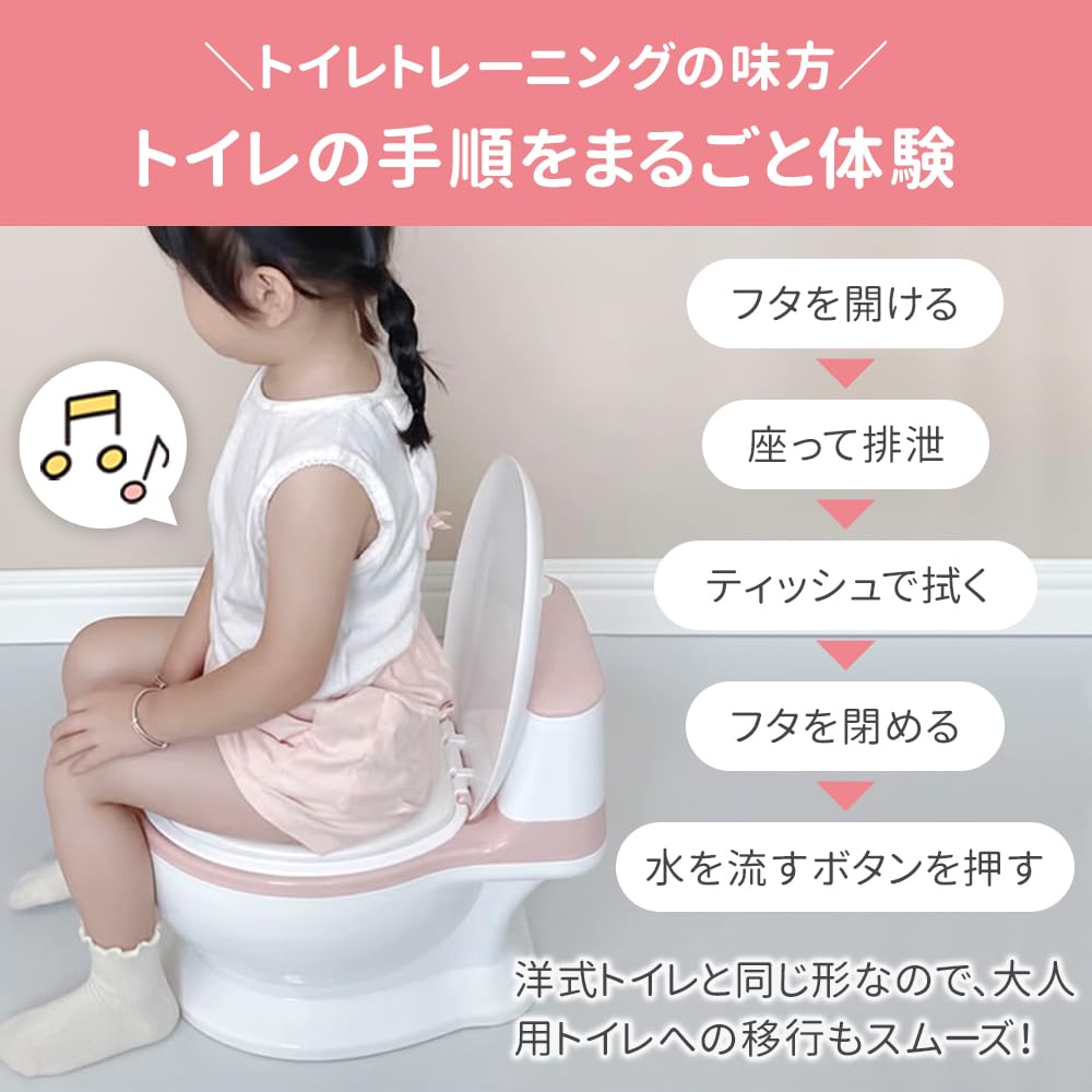 Amazon.co.jp: 音が鳴る おまる 子供用 洋式 選べるカラー 収納