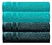 Produktbild Lashuma Frotteehandtuch 4er Set Grün, Handtuch Farbe: 2X Opal und 2X Nautic, Strapazierfähige Gästetücher 30 x 50 cm