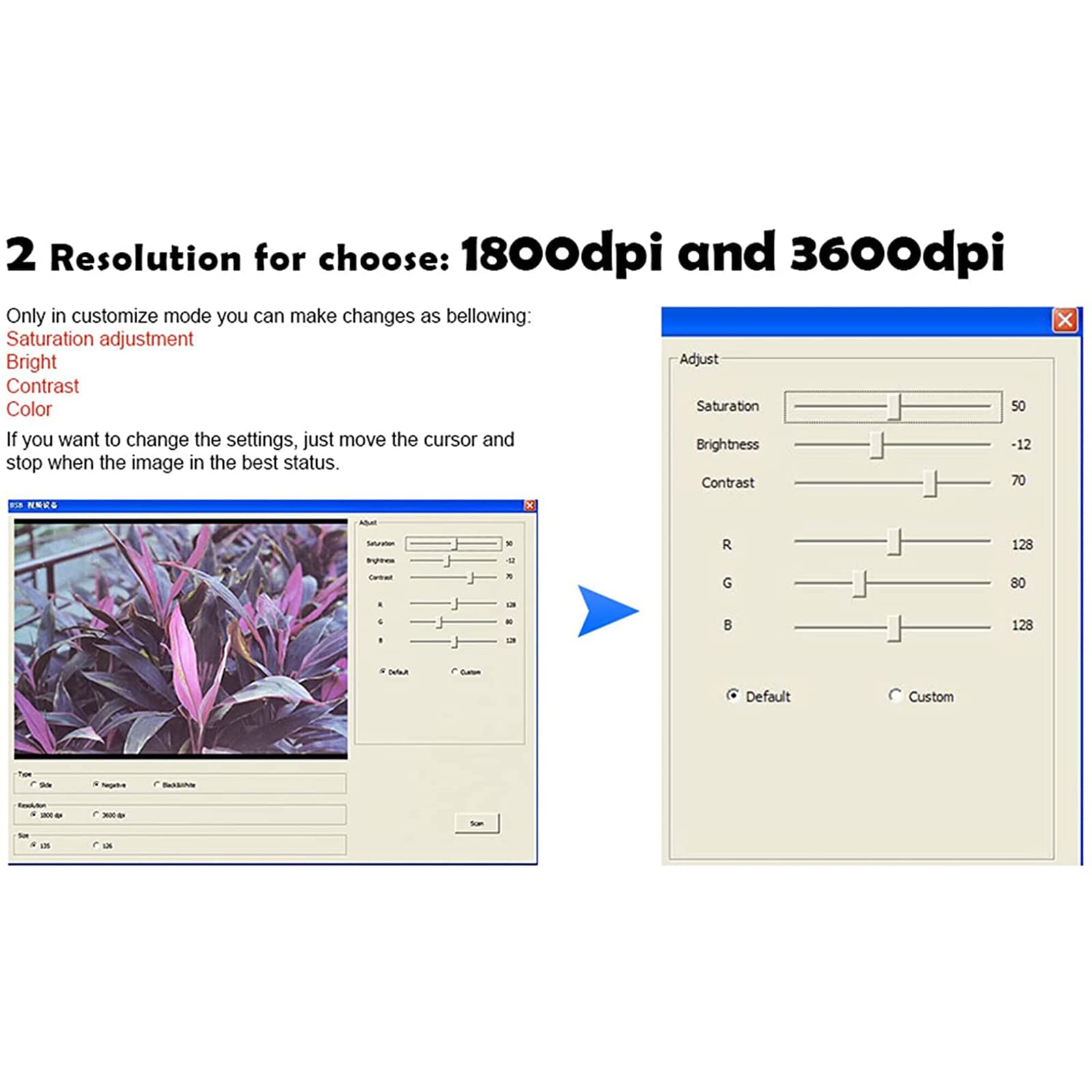 Visualizzatore per Scanner per Diapositive, Scanner per Diapositive per pellicole, Realizzato in Materiale ABS, Scanner per Negativi per pellicole 135 ad Alta Definizione da 17 Milioni, Portatile e