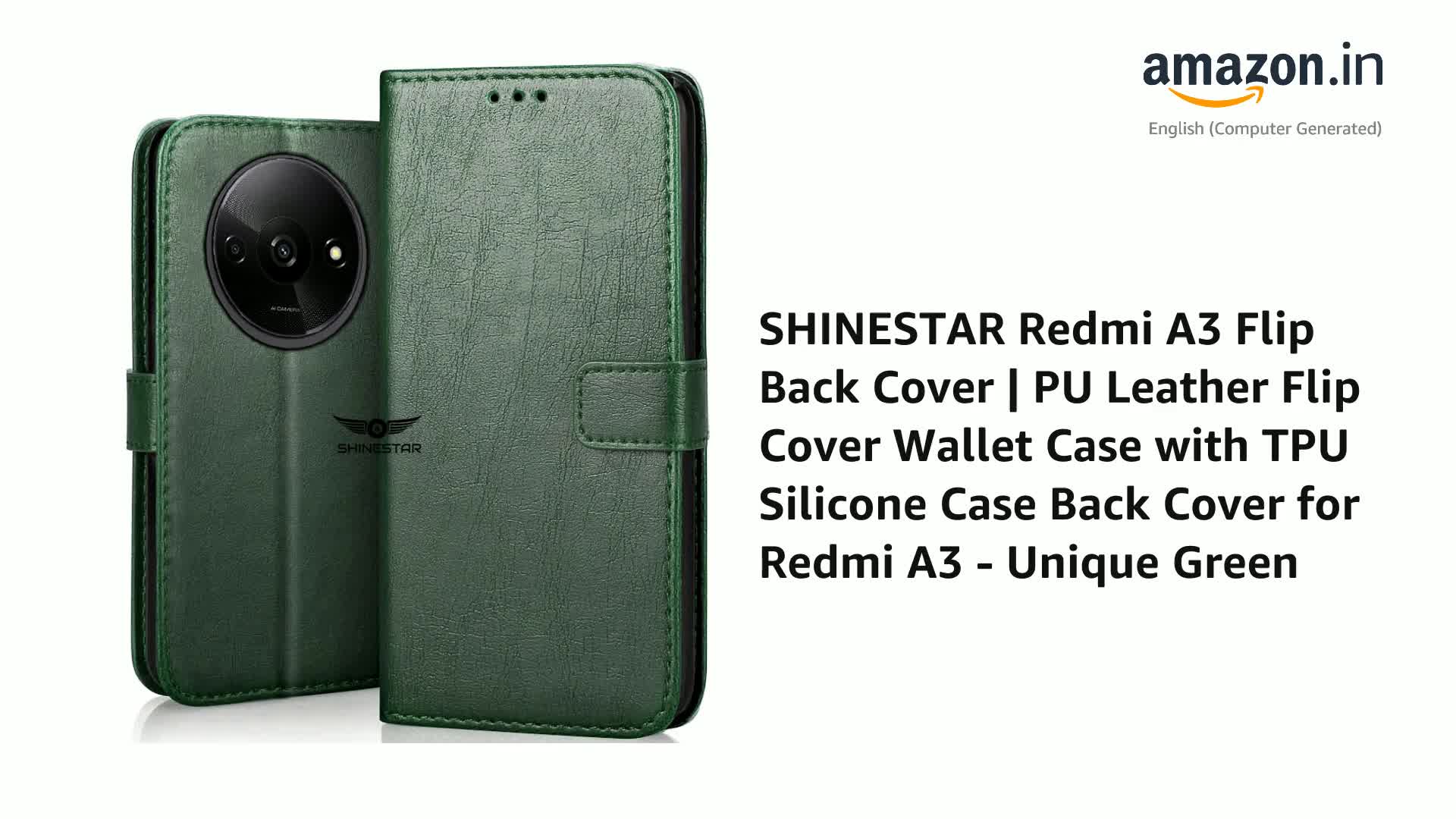 SHINESTAR Redmi A3 (2024) / Redmi A3x / Poco C61 Flip Back Cover