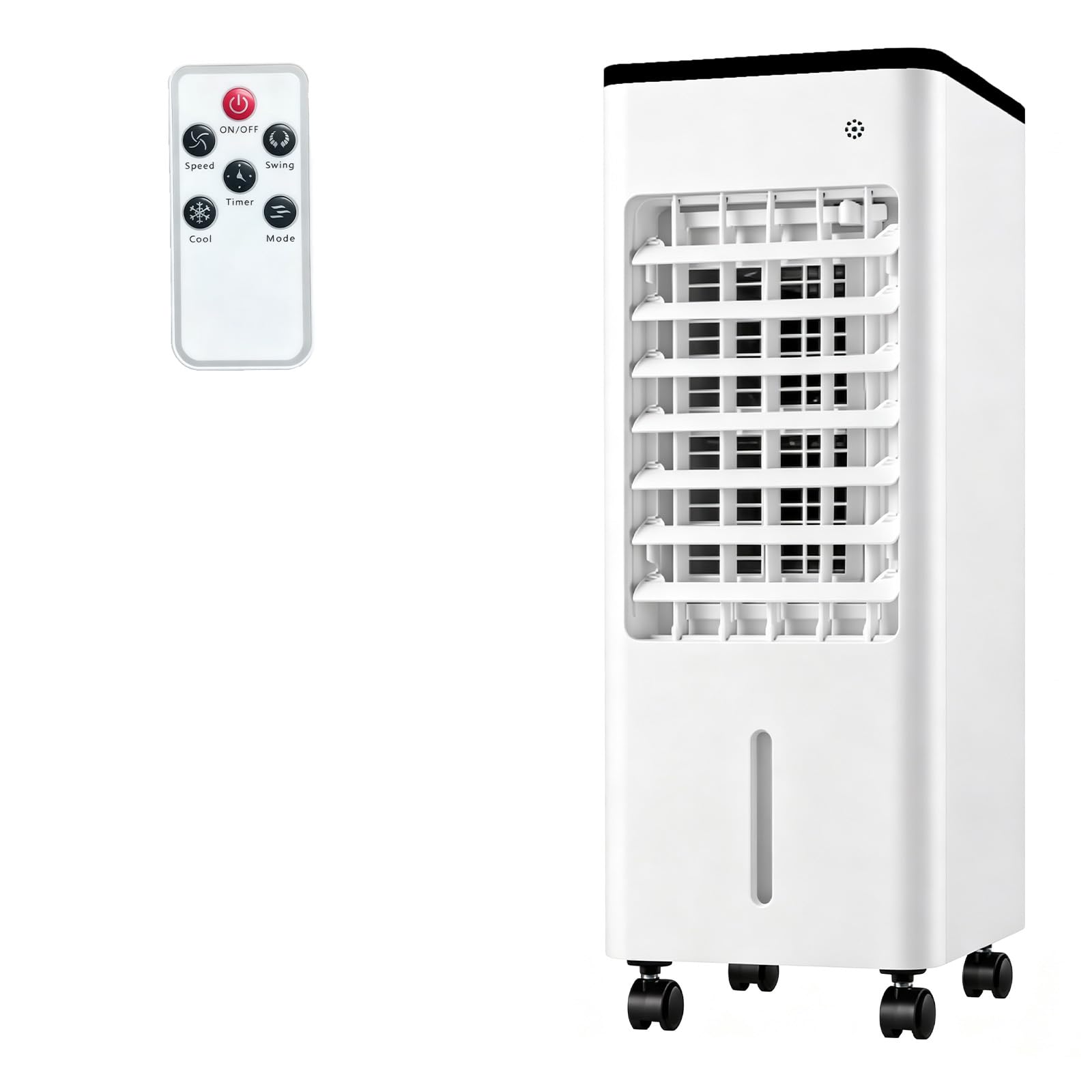 Zoralea White Portable Evaporative Air Cooler,75W Low Energy Mobile Air Conditioner