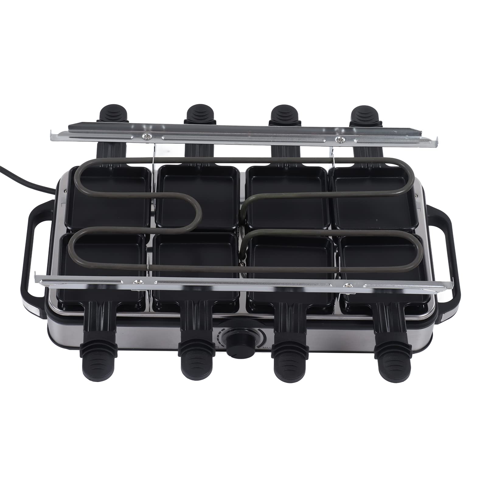 Parrilla Eléctrica Plancha de Barbacoa Antiadherente con Calentamiento Rápido para Uso en Interiores y Exteriores Superficie de Cocción 2 en 1 de Acero Inoxidable