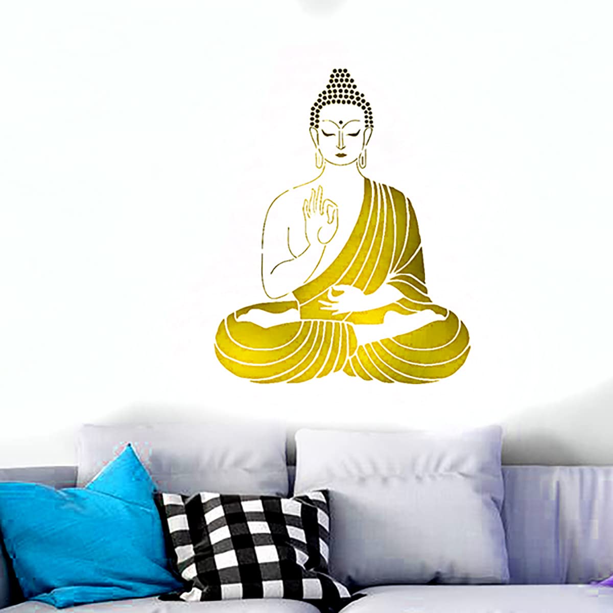 Buddha Wall Art, Buddha Stencils, Buddha Art, Budda Stencil for Painting, Buddha Paiting on Wall, Buddha Designs on Walls DBS-0121