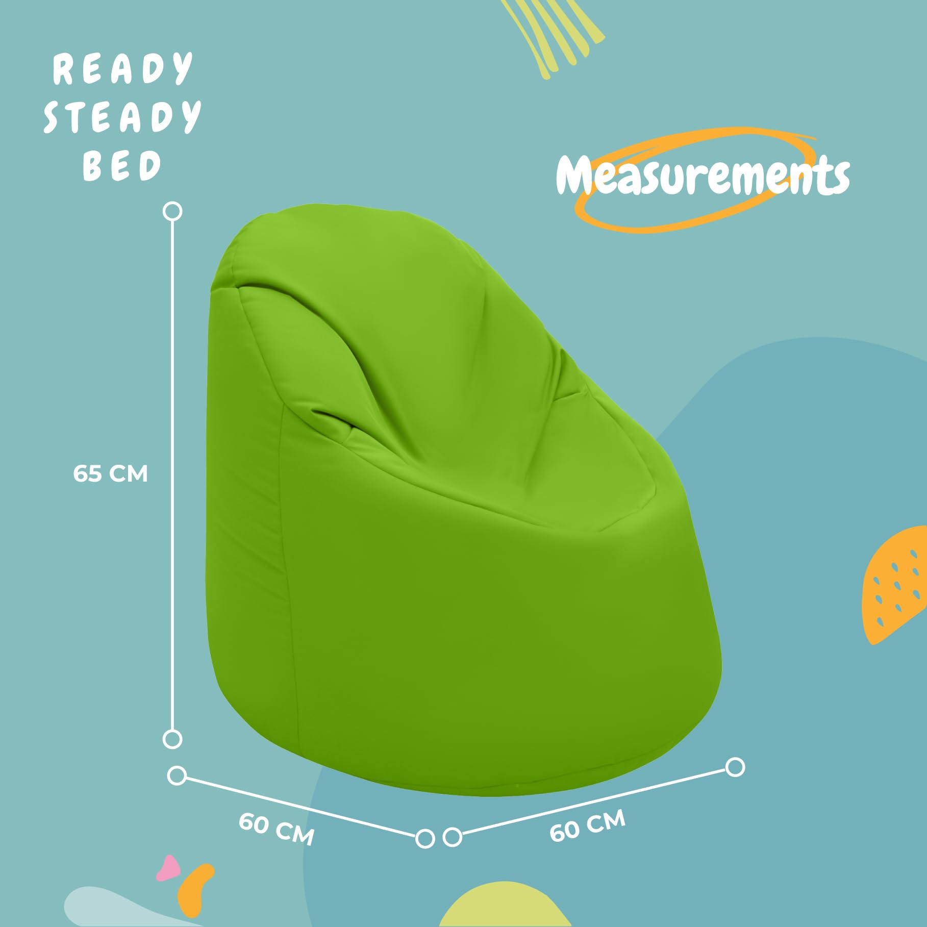 Poltrona Sacco Ready Steady Bed - Pouf Comodo Per Interni Ed Esterni, Impermeabile, Colore Lime - Foto 7