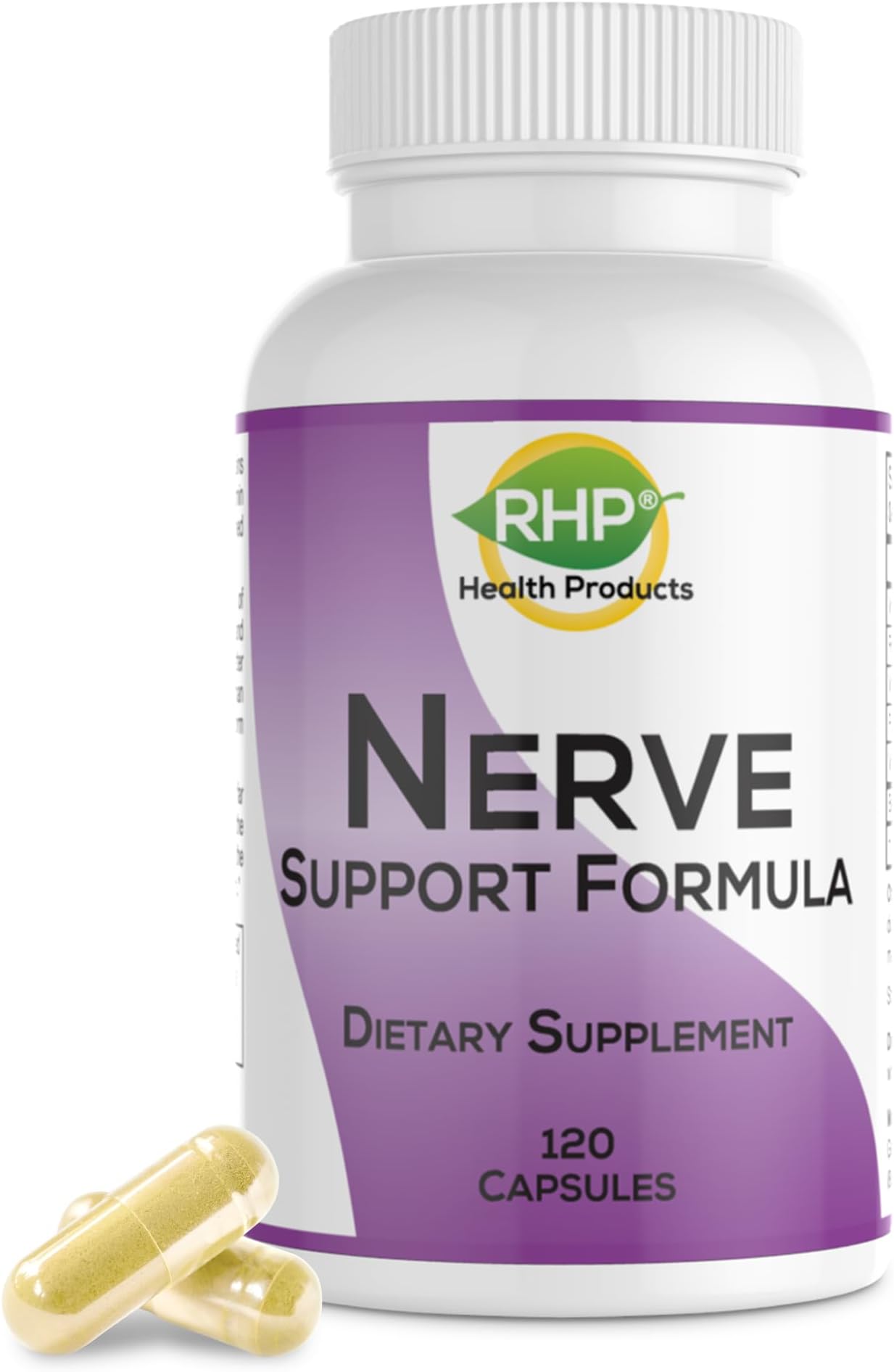- RHP Nerve Support Formula. Nutritional Support of Neuropathy, Nerve Relief from Aches, Nerve Pain & Discomfort. B-Complex with Benfotiamine and Methyl B12. 120 Capsules