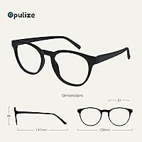 Vista 2 de OPULIZE BLU Blue Light Blocking Reading Glasses for Women Men, Cool Round Frame with Anti-Glare, UV and Eyestrain Protection