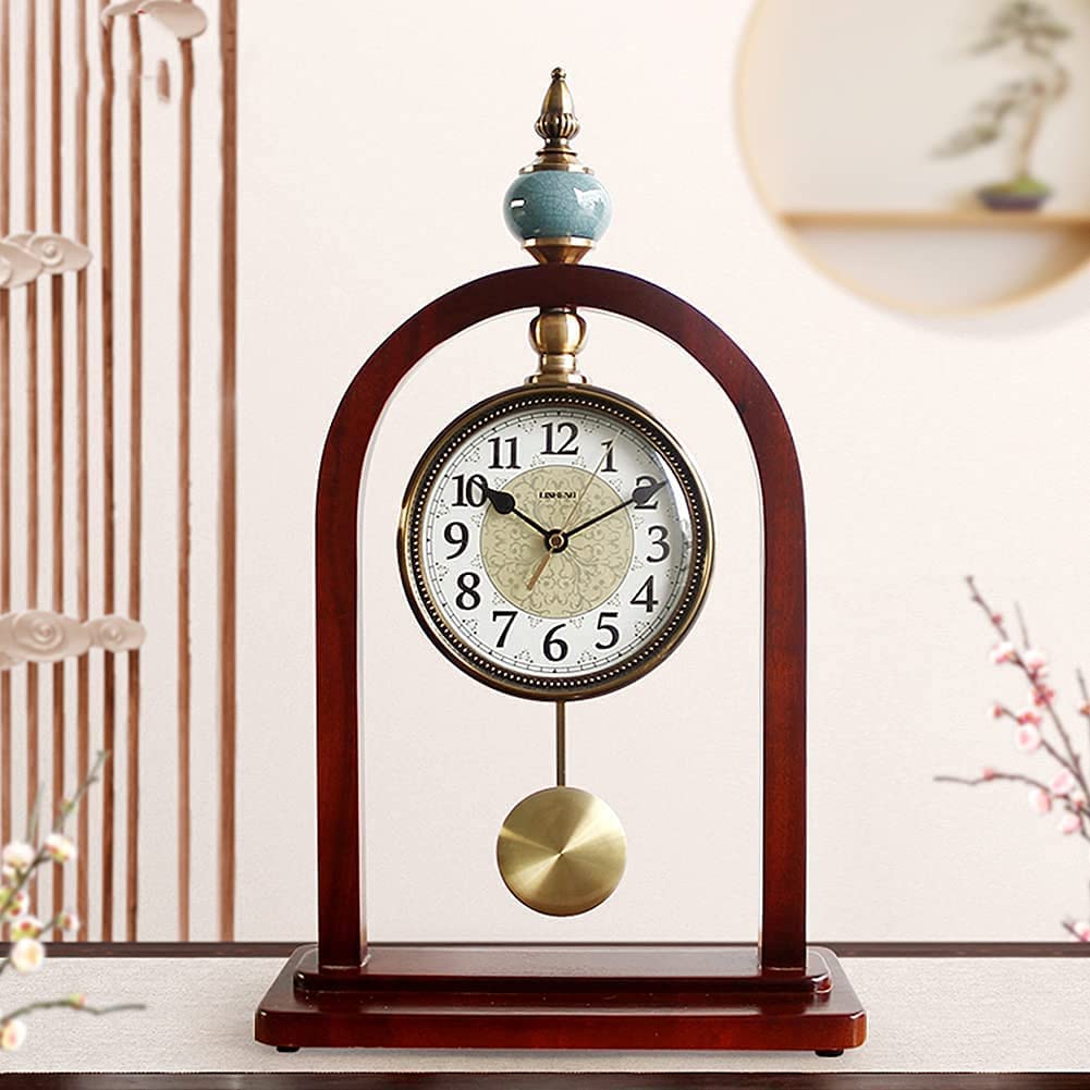 Horloge murale silencieuse vintage pendule retro rustique JYDQM deco de chambre