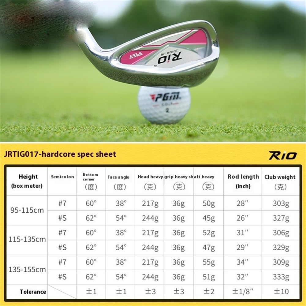 Cuña de arena de golf #S/#7 palo de hierro con eje de carbono 38/54 grados para diestros, niños, niñas, principiantes, palos de palo único