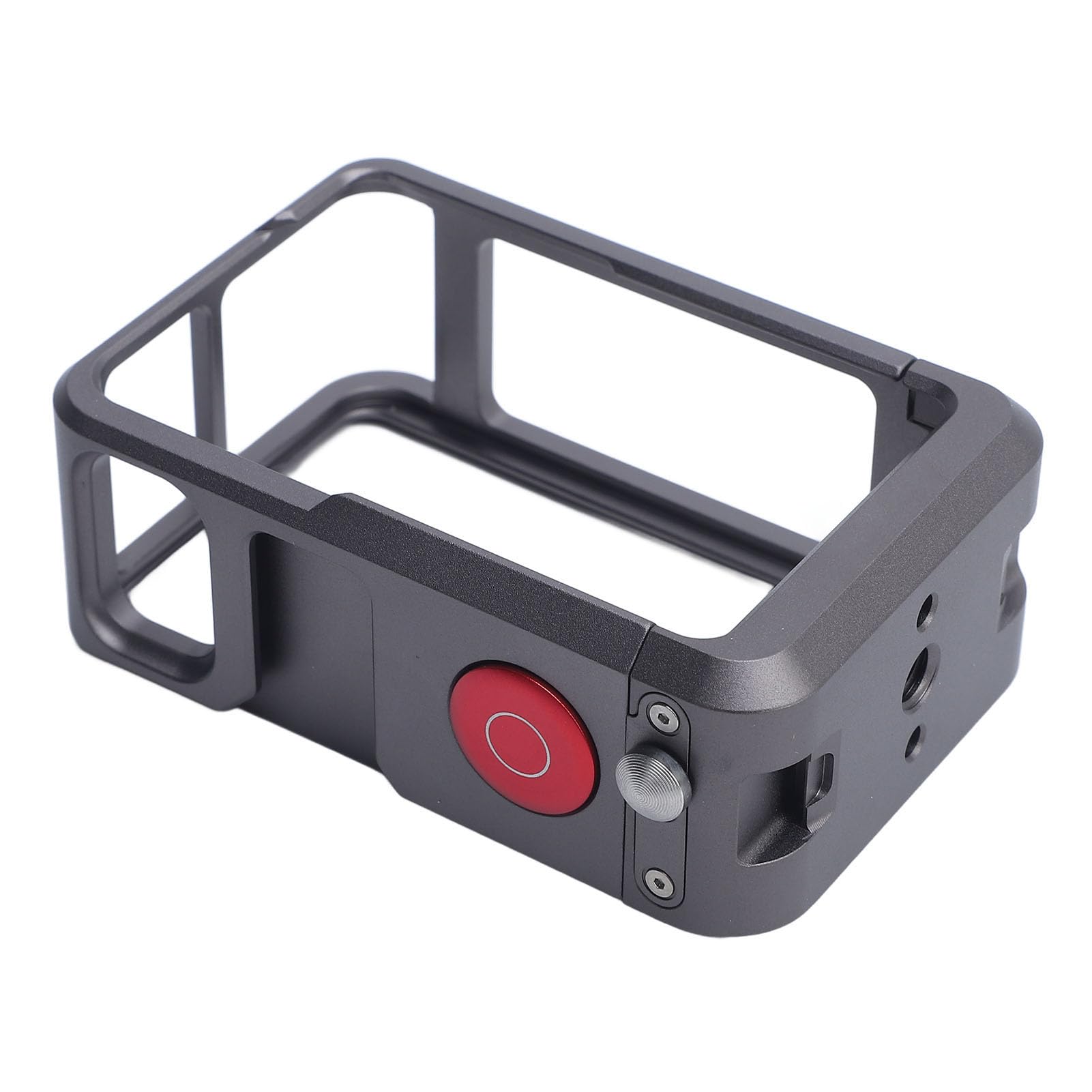 Akozon Gabbia Fotocamera per Action 5 Pro, Action 4 e 3 - Vlogging Protettivo in Lega di Alluminio con Supporto per Slitta Fredda e Foro Filettato da 1/4" per Accessori