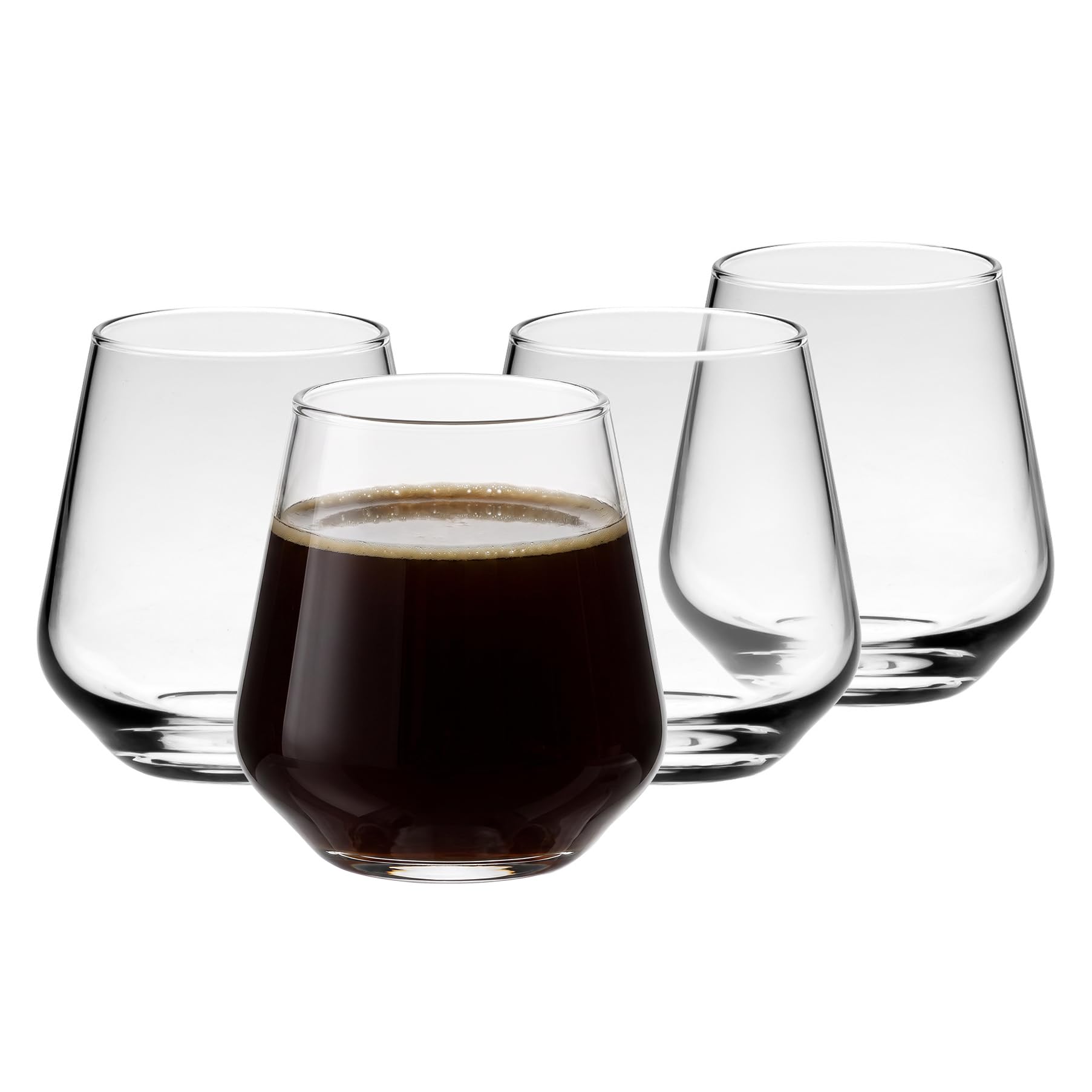 KROSNO Coffee, Espresso and Double Espresso Glasses Set of 4, 110 ml, Coffee Moments Collection – Lead-Free Crystal – Minimalist Glasses for Cappuccino and Latte Macchiato, Dishwasher Safe — image 1
