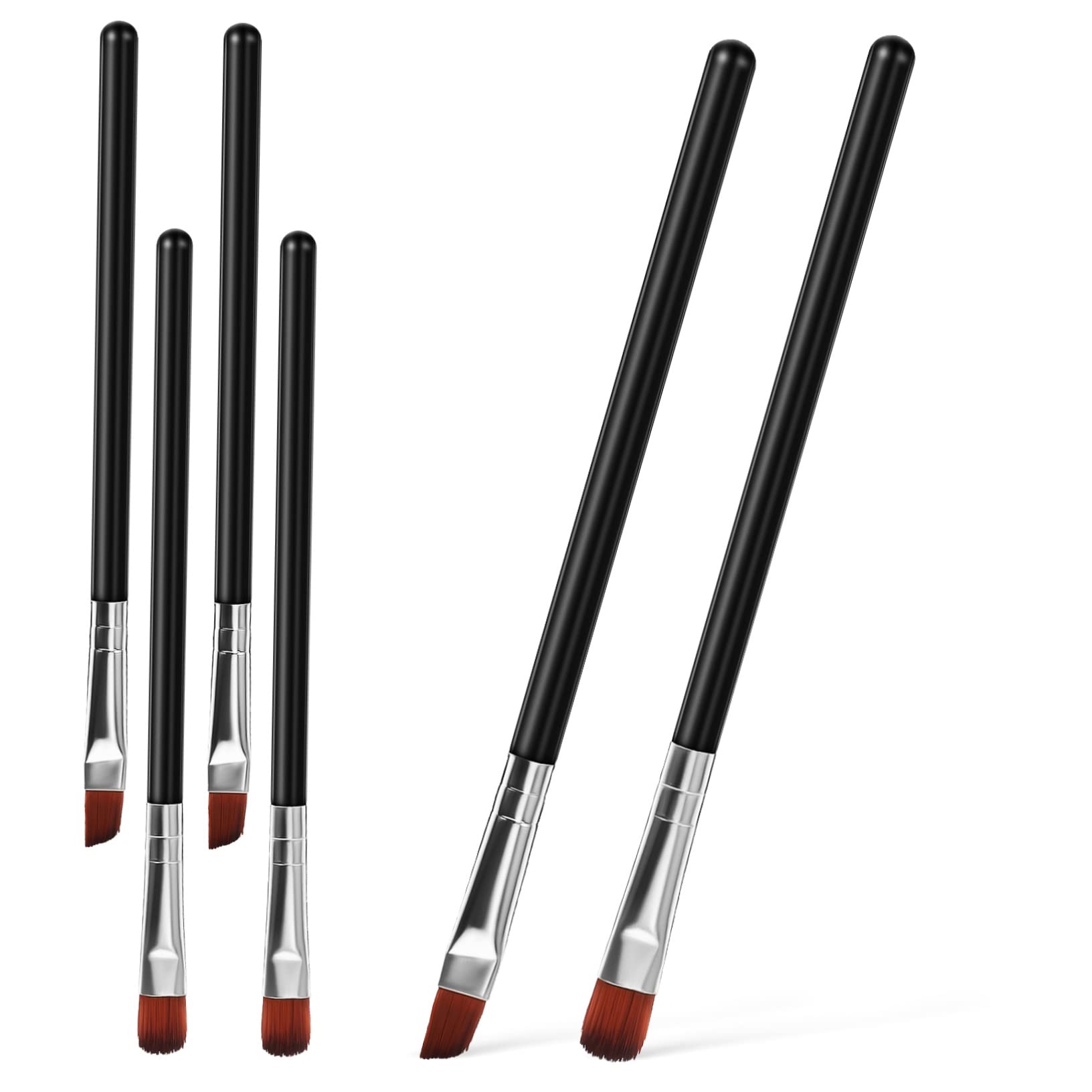 FOMIYES Professional Eyebrow Makeup Brush Kit 3 Angled 3 Flat Brushes Eyebrow Shaping Kit Makeup Supplies for Women Travel Size