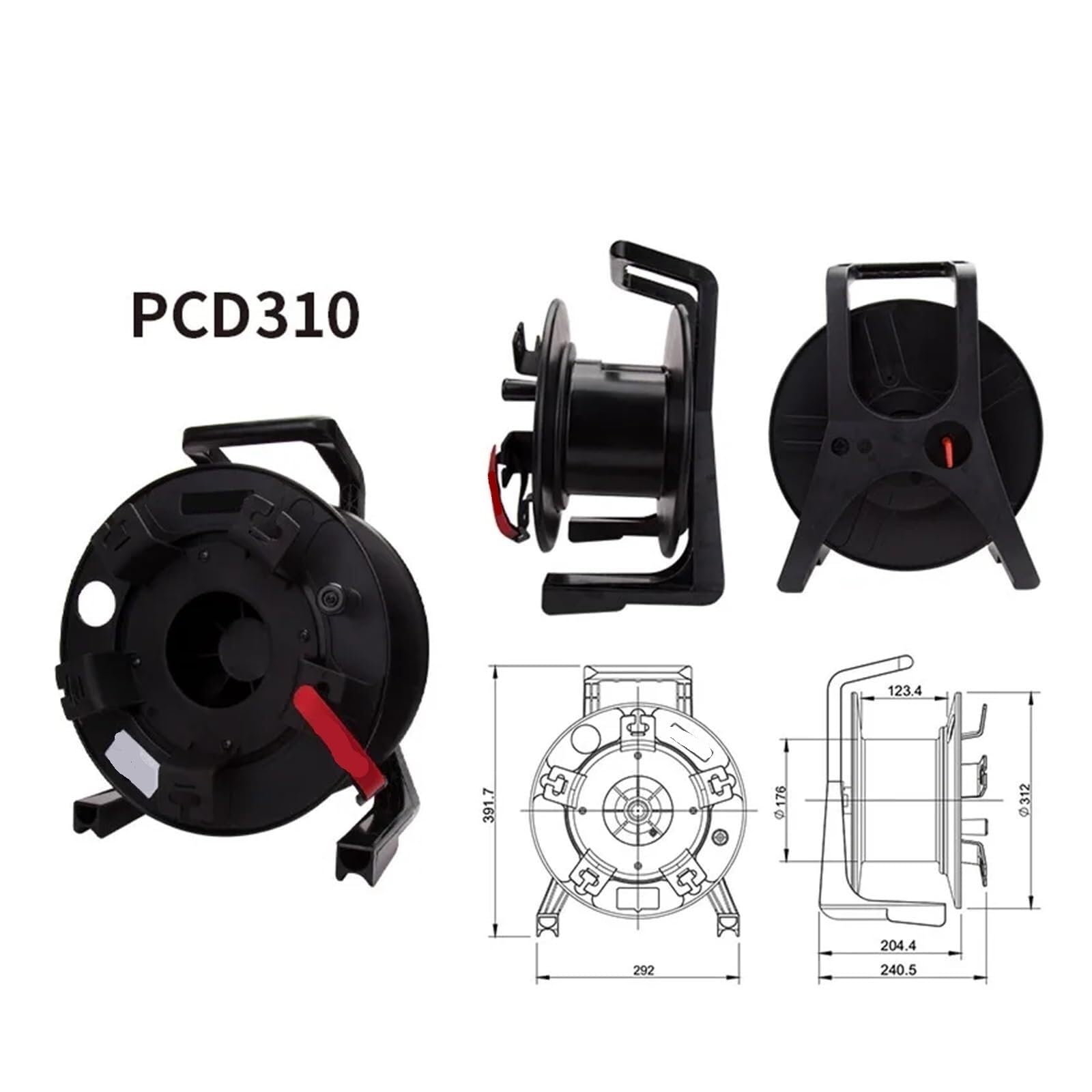 Carrete de cable, Carrete De Cable, Fibra Óptica Vacía, Plástico Polimérico, PCD310 Para El Sitio Construcción Fábrica Doméstica Manguera de jardín