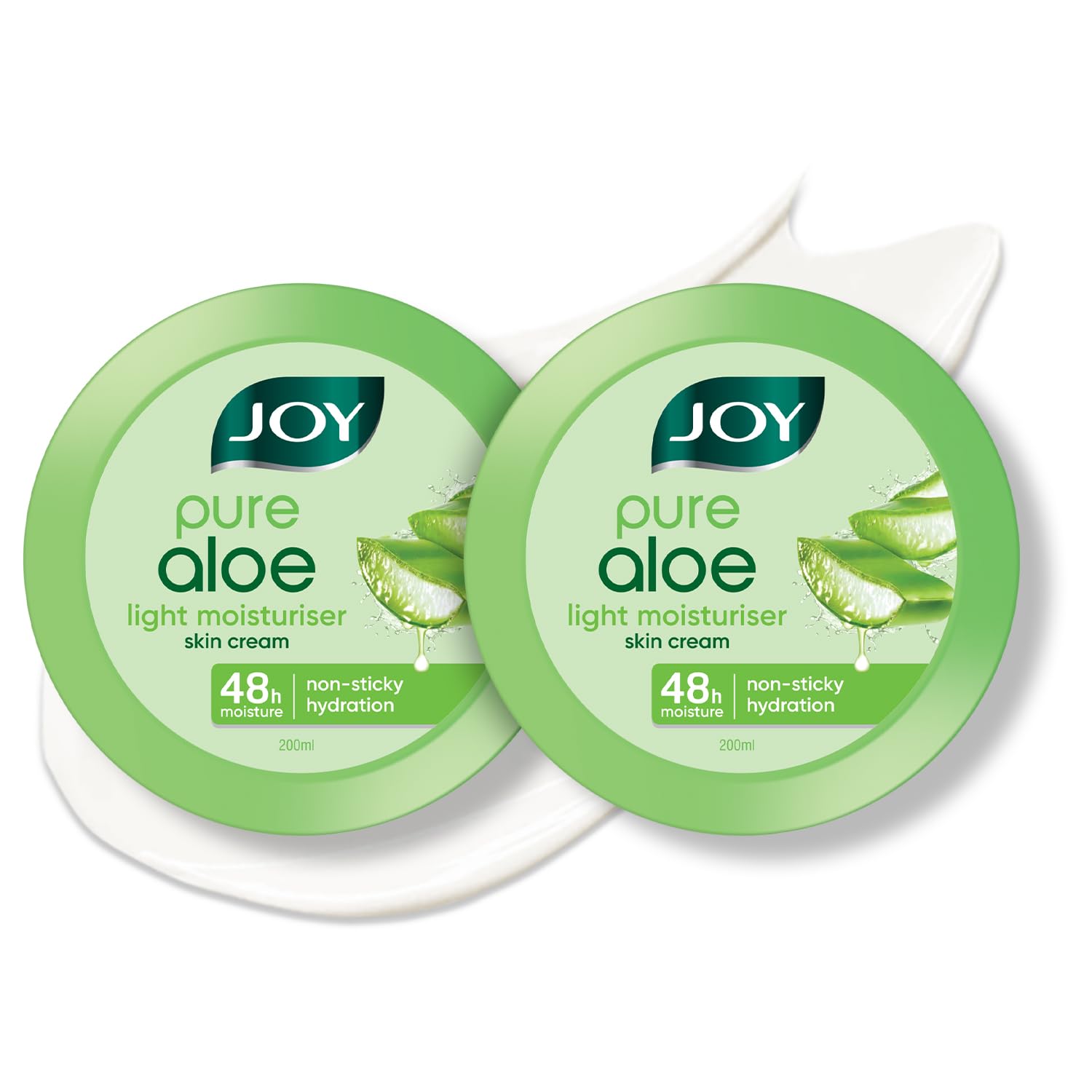 Joy Pure Aloe Multi Benefit Aloe Vera Moisturisers Skin Cold Cream, For Normal to Oily Skin - Pack of 2 X 200ml