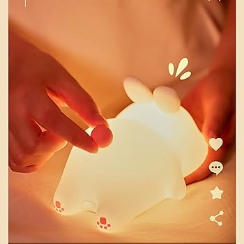 GJB Cute Bunny Night Light, Rabbit Night Lamp for Easter