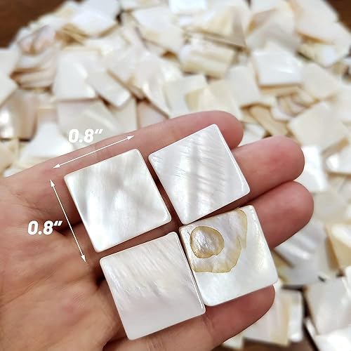 Miniatura 3 de 355 azulejos de mosaico de nácar a granel piezas de mosaico para decoración del hogar, manualidades, suministros de mosaico, forma cuadrada, 0.8 x