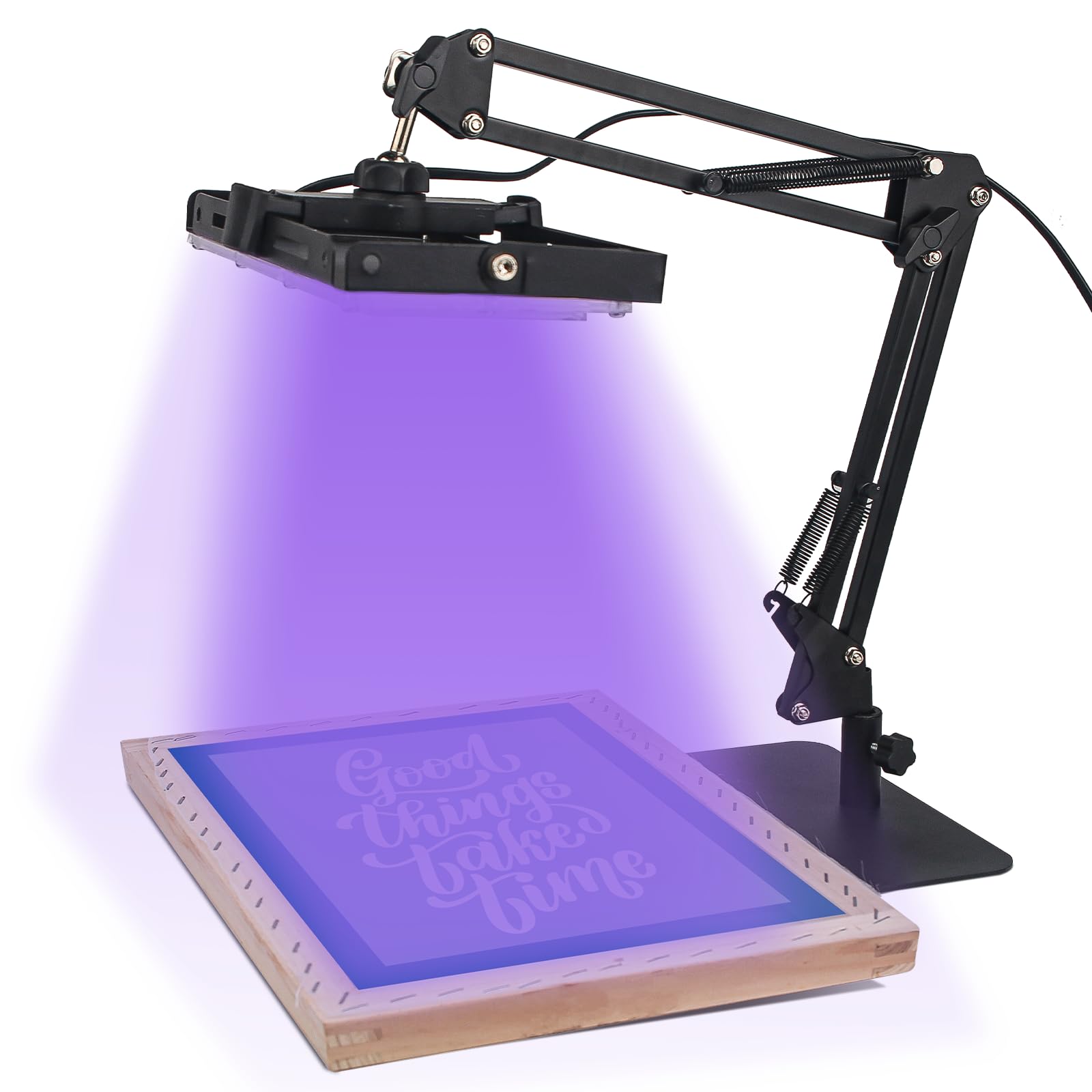 Unidad de exposición UV LED Ecoofor de 50 W para serigrafía. Soporte ajustable incluido para kit de serigrafía, kit de emulsión fotográfica y proyectos de cianotipia.