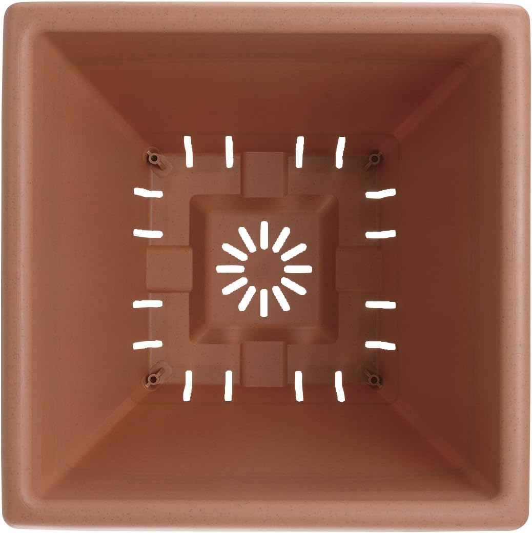 リッチェル Richell Nevar Square Planter, Type 26, Brown (BR)