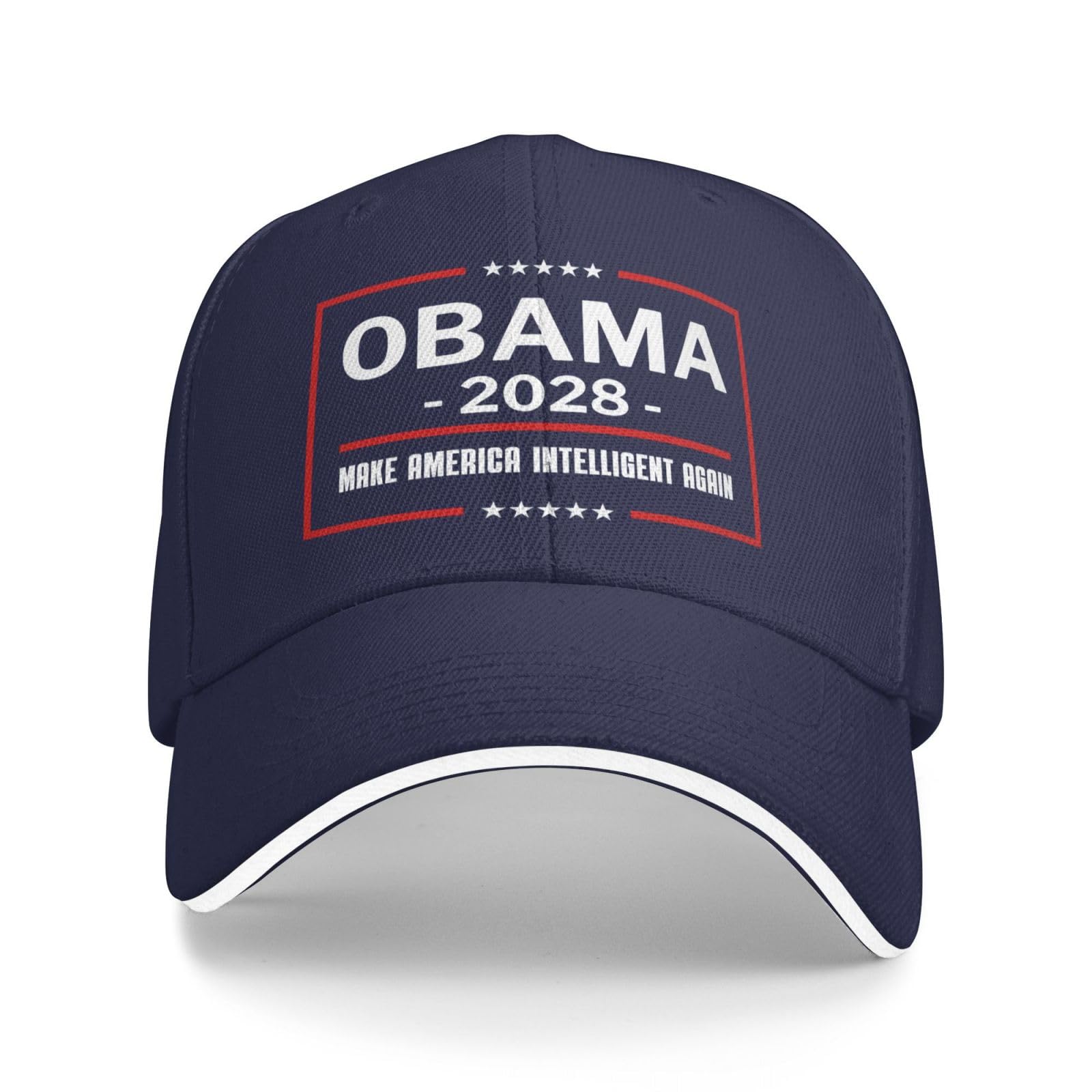 peiyeety Obama 2028 Hat Obama for President 2028 Make America Intelligent Again Baseball Cap Trucker Hat Navy Blue
