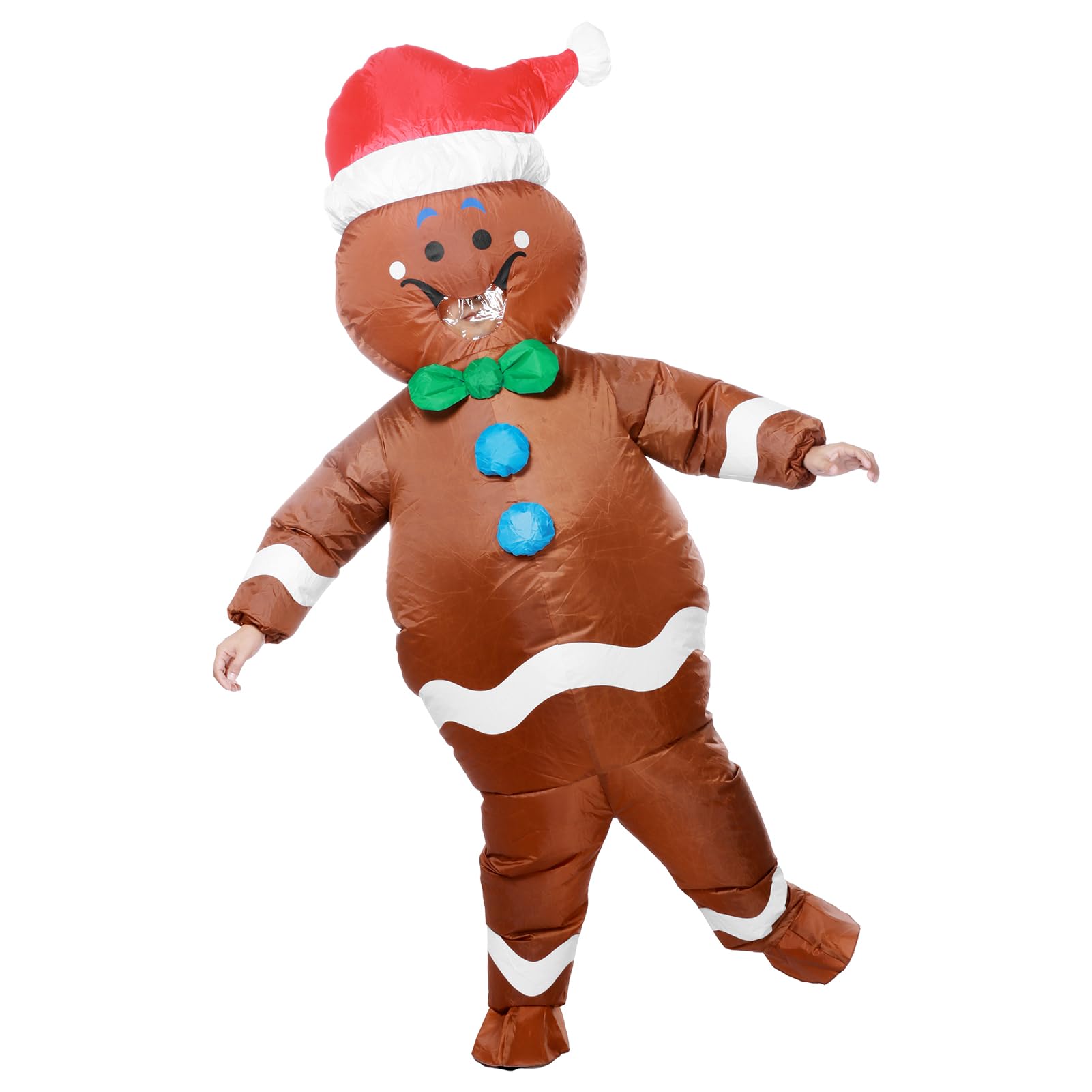 Ficlwigkis Christmas Inflatable Costumes Santa Claus Outfit Blow up Christmas Snowman Reindeer Costume Fancy Dress for Ault Unisex One Size