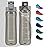Opard Peak Water Bottle 20 Oz BPA Free Tritan Plastic Leak Proof Flip Top for School Kids Sports Gym Yoga Camping (Clear Grey)