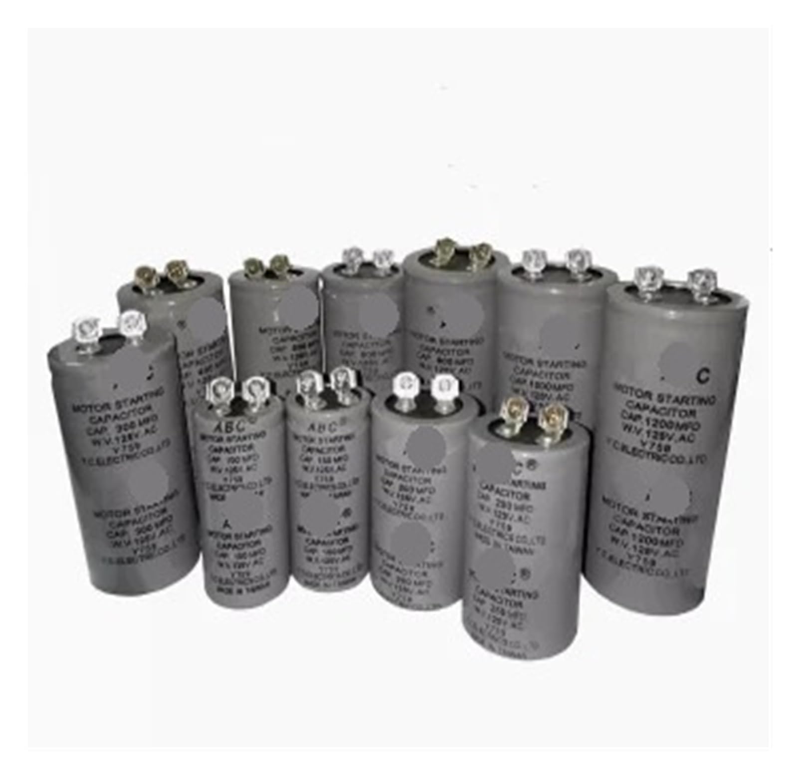 Capacitor 125V 100/200/300/400/500/600/800/1000/1200MFD AC electronic starter Starting Run Capacitor(1200UF 125V)