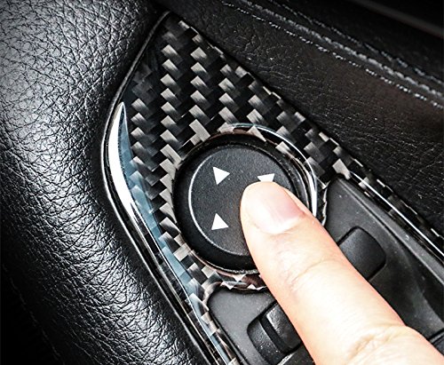 Amazon | カーボンファイバーインテリア車のドア窓スイッチボタン