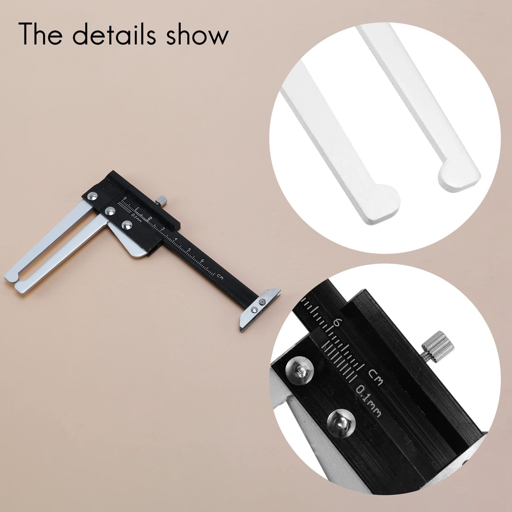 Jkjhbhged Disc Brake Rotor Thickness Caliper 0-60mm Gauge Gage Micrometer Measuring Tool, black, 324793