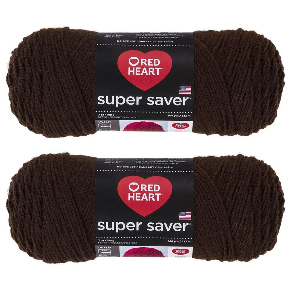 Amazon.com: Bulk Buy: Red Heart Super Saver (2-Pack) (Coffee, 7 oz