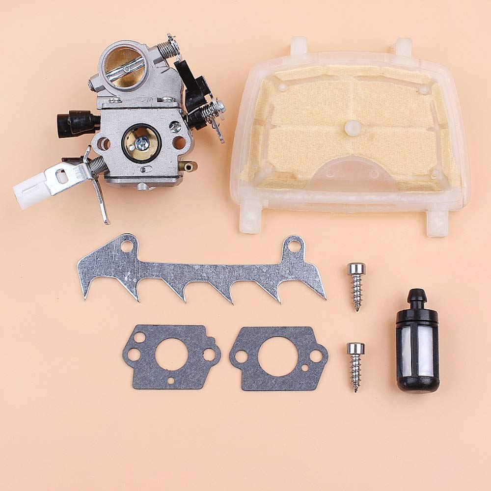 Tiempo Beixi Filtro de Aire del carburador Púa de Tope Tala Perro Kit Compatible con Stihl MS181 MS171 MS201 MS211 Motosierra Recambios Zama C1q-S269
