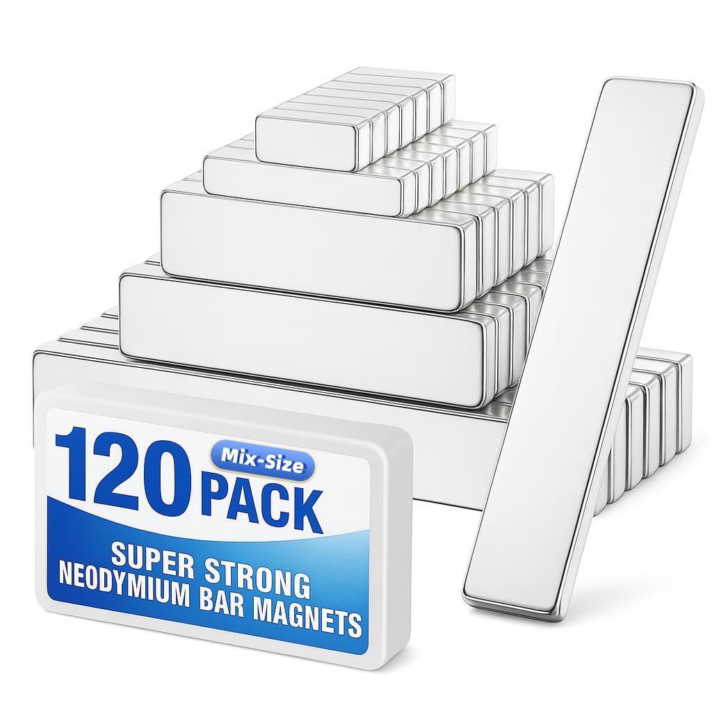 Grtard 30 Pack Strong Neodymium Magnets, 30x10x3mm Heavy Duty Magnets Bar