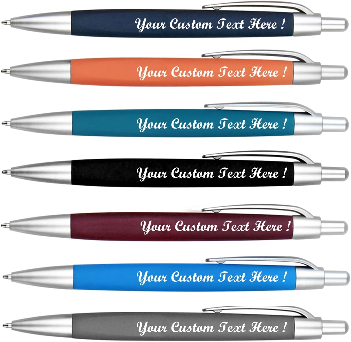 100 Promotional Classic Click Pen Printed with Your Logo or Text - Brandable Promotional Items with Your Logo