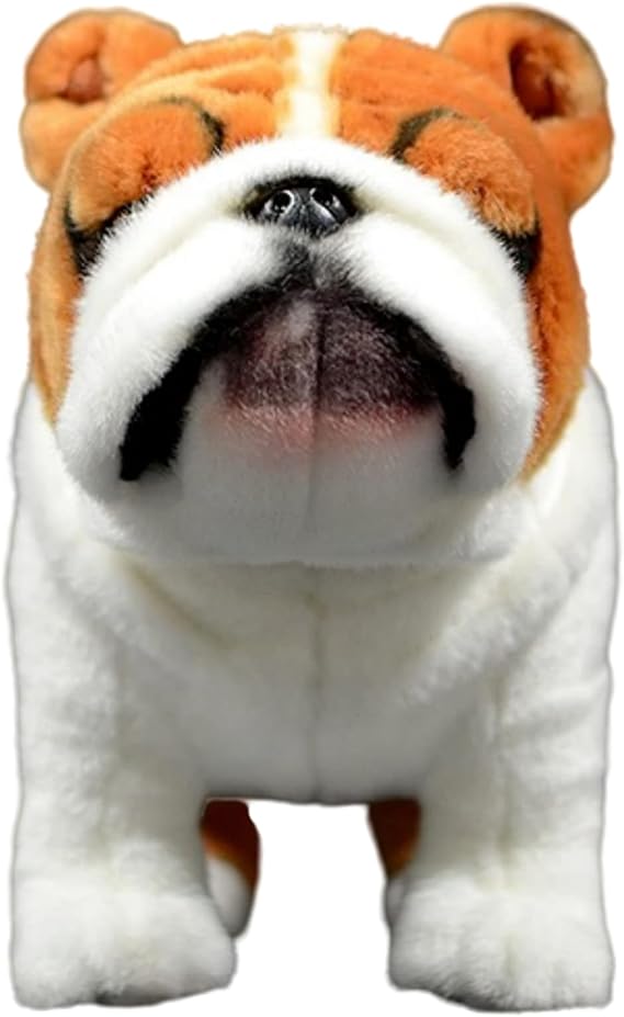 FRANKIEZHOU Lifelike Bulldog Plush-11.8 Bulldog Stuffed Animal,Soft Dog Stuffed Animals for Girls and Boys,Kid's Plush Toy,Hugging Plush