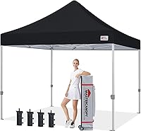 Vista 1 de MASTERCANOPY Tienda de campaña desplegable de grado comercial, refugio instantáneo de 10 x 10 (negro)