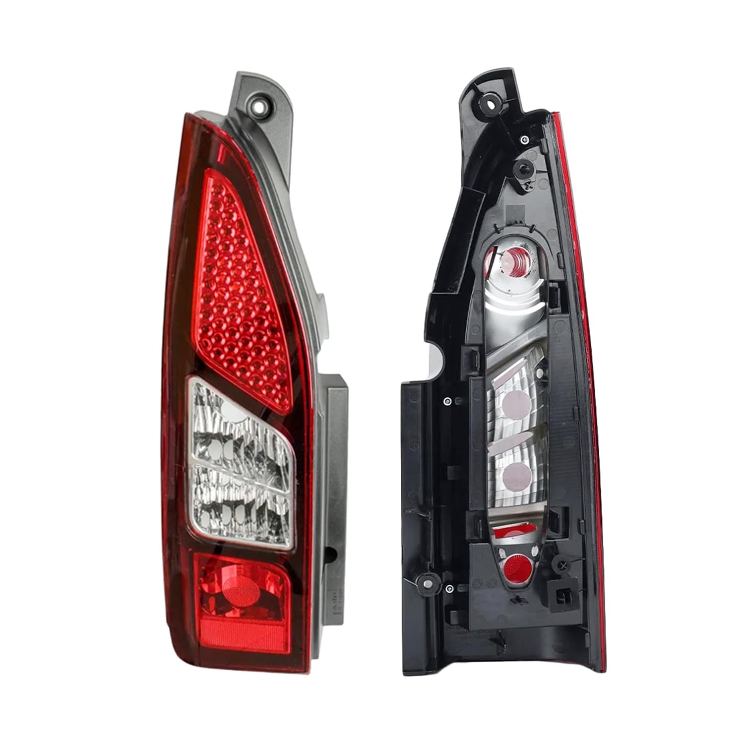 Generisch Feu arrière gauche côté conducteur feu arrière vertical arrière certifié E compatible avec Citroën Berlingo (2012-2019) Peugeot Partner Tepee (2012-2019) 9677205180