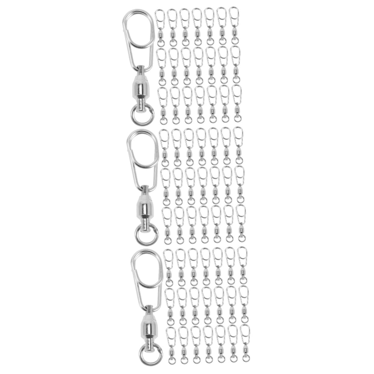 BESPORTBLE 90 Pezzi Connettore Ad Anello A Otto Figure Girelle A Scatto Attrezzatura Da Pesca Parti Di Pesca Canna Girevole A Scatto Esche Da D'Acqua Dolce Lenza Da Resistente