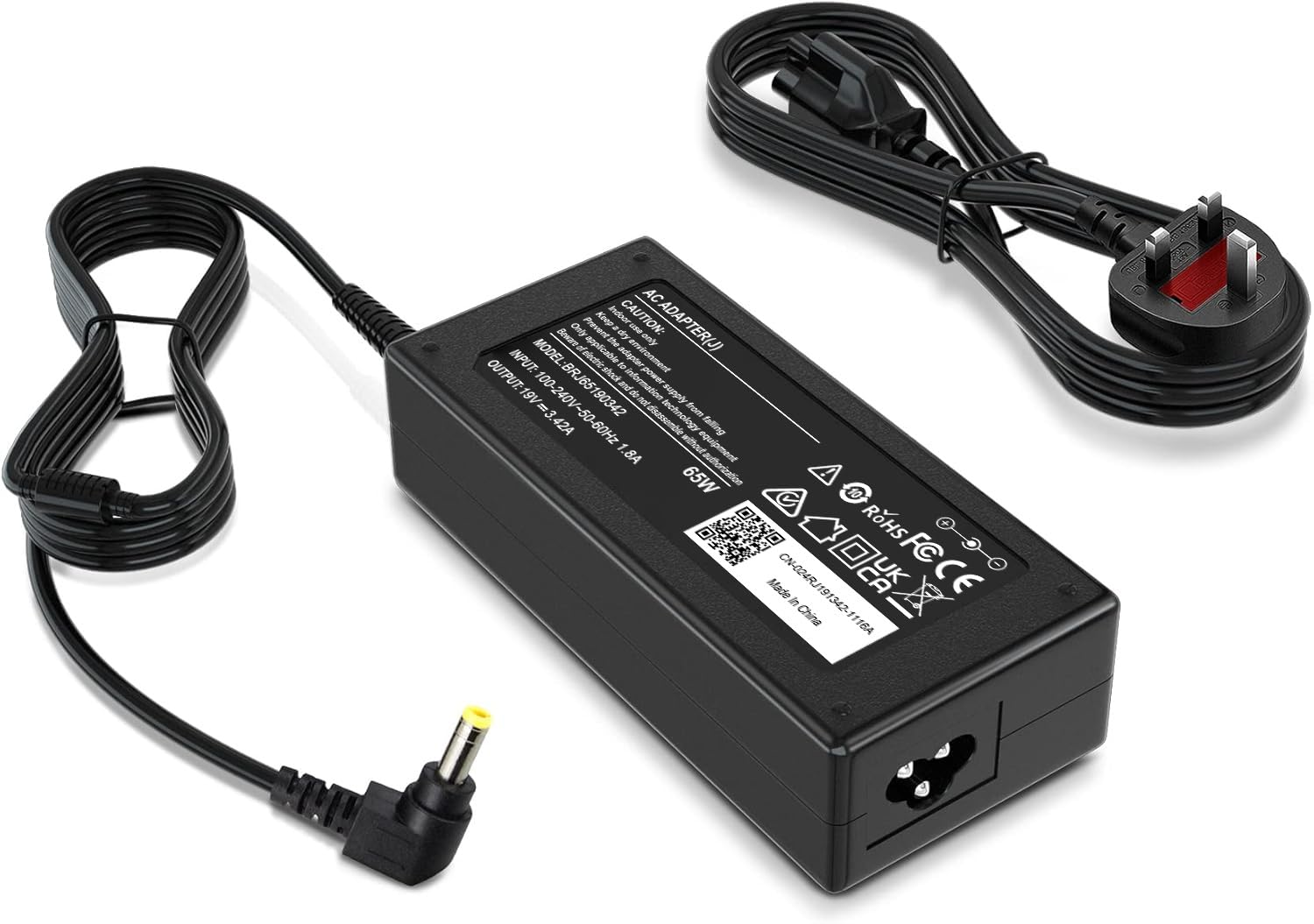 BIUBOTY 65W Laptop Charger Compatible with Toshiba Satellite C50 C55 C655 C675 C850 C855 C875 P50 L50 L55 L75 L300 L305 19V 3.42A Adapter Power Cable