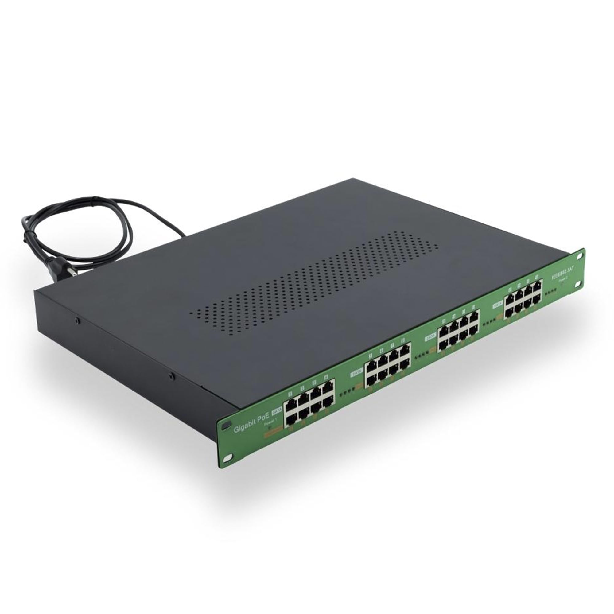 PoE Texas 16 Multi Port IEEE 802.3at PoE+ Injector - Get Full PoE+ On Every Port - Total 700 Watt Power - 10/100/1000 Gigabit Data - Active PoE+ Injector for WiFi Access Points, PTZ Cameras, IP Phones AT-16-48v700w