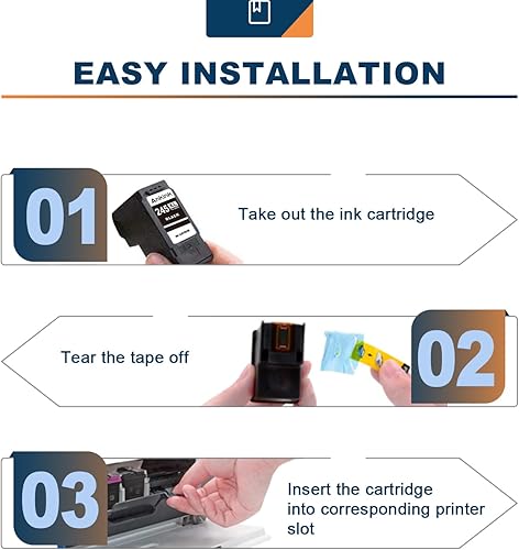 Miniatura 6 de Ankink Cartucho de tinta de repuesto compatible para Canon 245XL 246XL (color negro, paquete de 3 unidades) PG 245 CL 246 XL para MX490 TR4520
