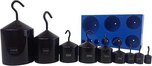 4-2500-2 Juego de pesas con gancho, hierro fundido recubierto de polvo, nueve piezas