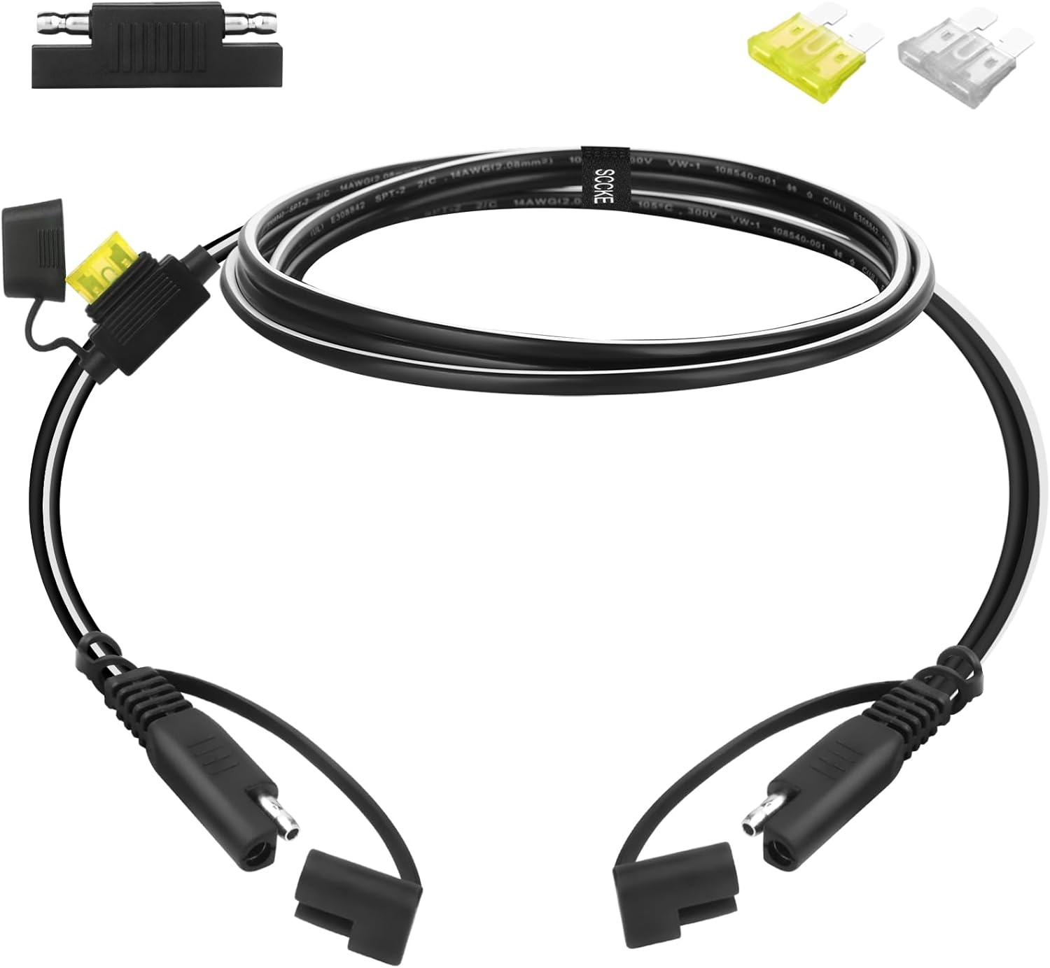 3FT 14AWG SAE to SAE Extension Cable Quick Disconnect Wire Harness SAE Connector/SAE to SAE Heavy Duty Extension Cable