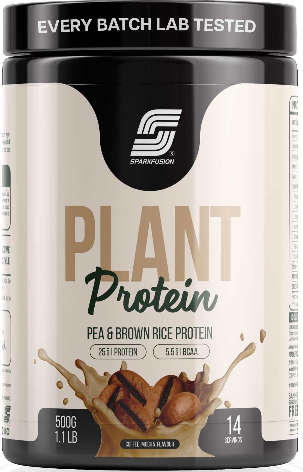 Sparkfusion Plant Protein Powder Isolated Pea & Brown Rice Protein | 25g Protein per Sachet | 5.5g BCAA | Vegan, Gluten Free & Sugar Free | Alphonso Mango Flavour | Pack of 10 Sachets — Amazon image 5