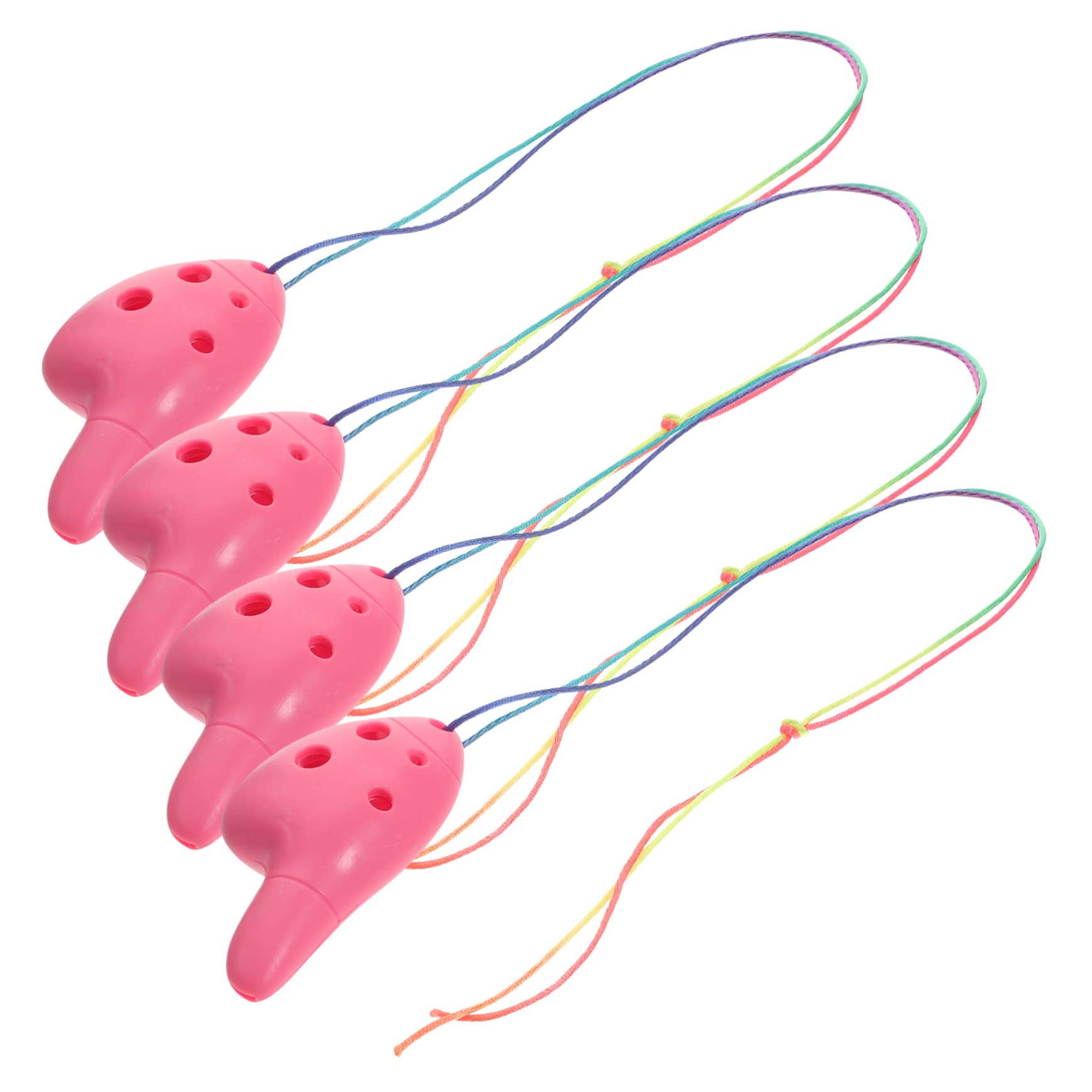LIFKOME Musical Instruments for Boys and Girls 4pcs 6-hole Ocarina Beginner Practice Set Comfortable Grip for Christmas Present