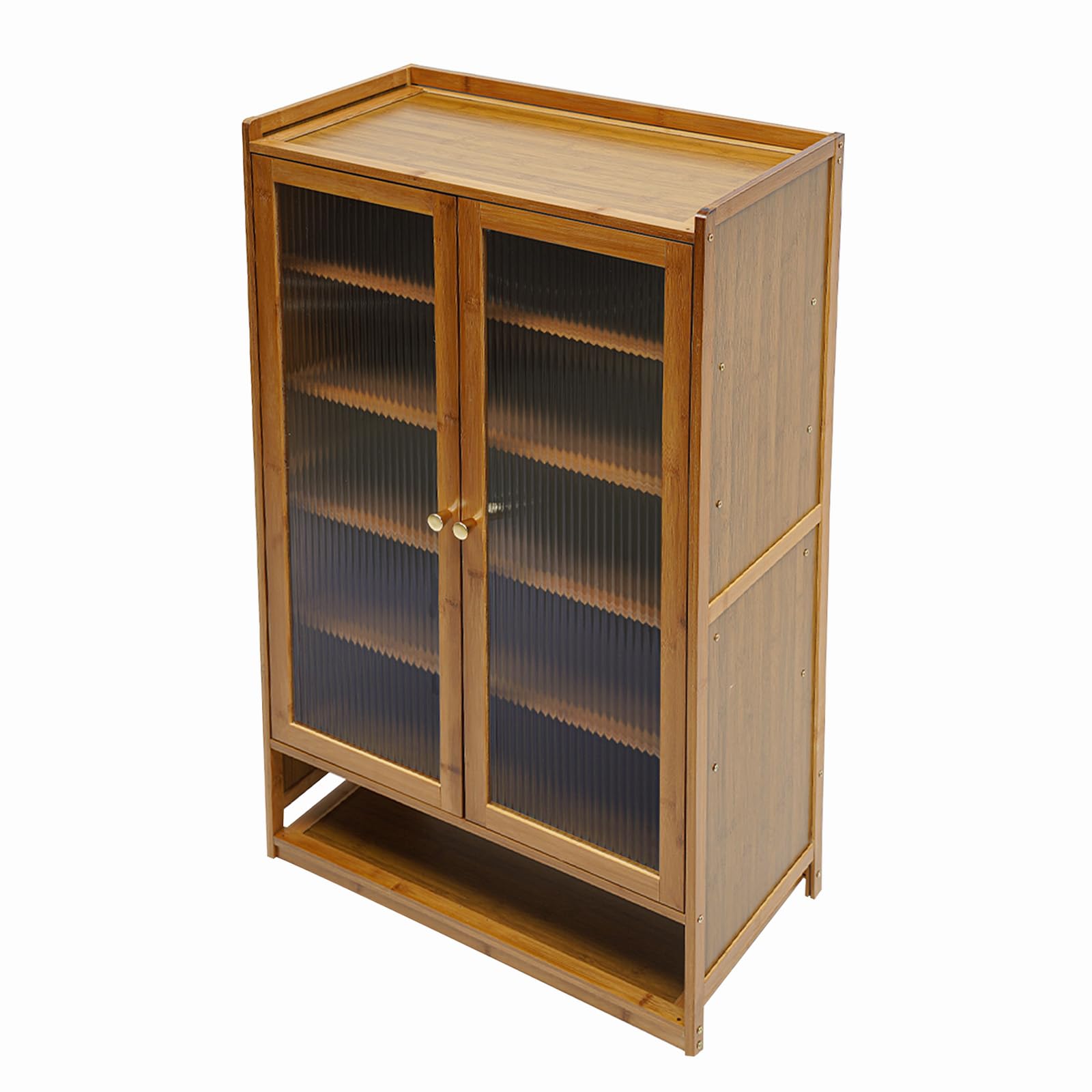 Scarpiera in bambù a 7 Ripiani con Porta in Acrilico, Organizer per Libri, scaffale per Scarpe da Ginnastica per Ingresso (Color tè)