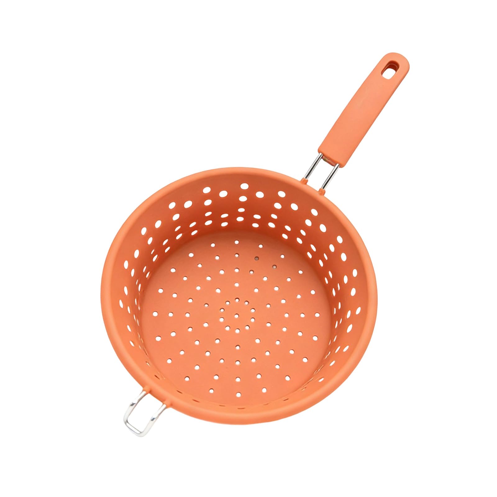 Hredyqw Silicone Nonslip Strainer With Nonrust Steel Meshes Easy Soup Strainer For Kitchens Cooking And Soup Filtering