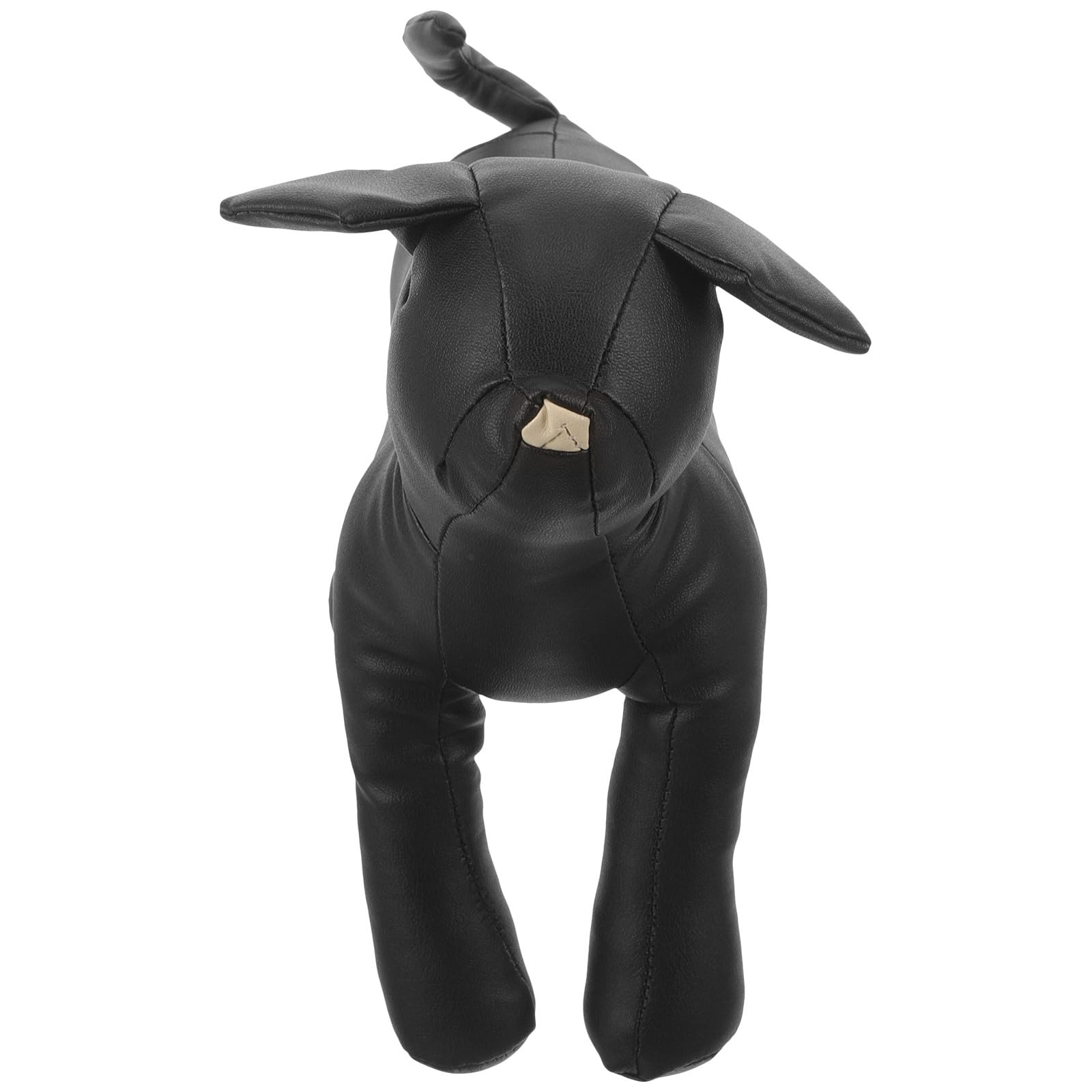 Levemolo Maniquí para Exhibición de Ropa para Mascotas de Perro de Cuero PU Figura Clásica Negra , Fácil de Limpiar Adecuada para Tiendas de Mascotas