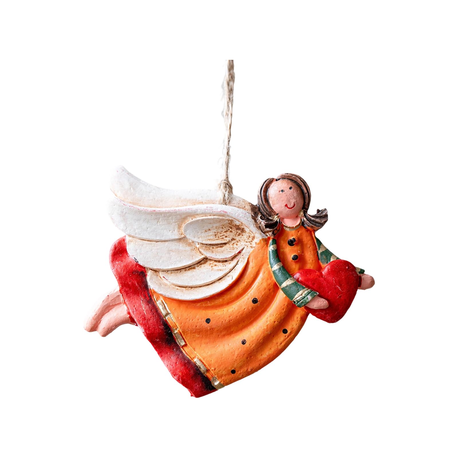 Christmas Tree Ornament Resin Angel Sculptures Christmas Tree Hanging Decoration for Mantels Holiday Decorations Angel Ornament