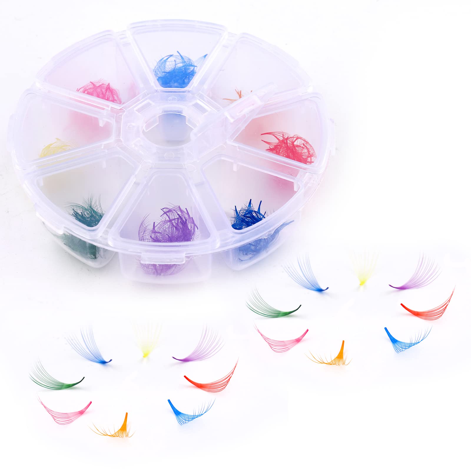 Volume Lash Extensions 12D Colored Premade Fans 500 PCS 0.07mm 13-16mm C/D Curl Short Stem Premade Volume Eyelash Extensions Pointed Base Fans by WENDY LASHES (500PCS-12D-0.07-C, 16mm)