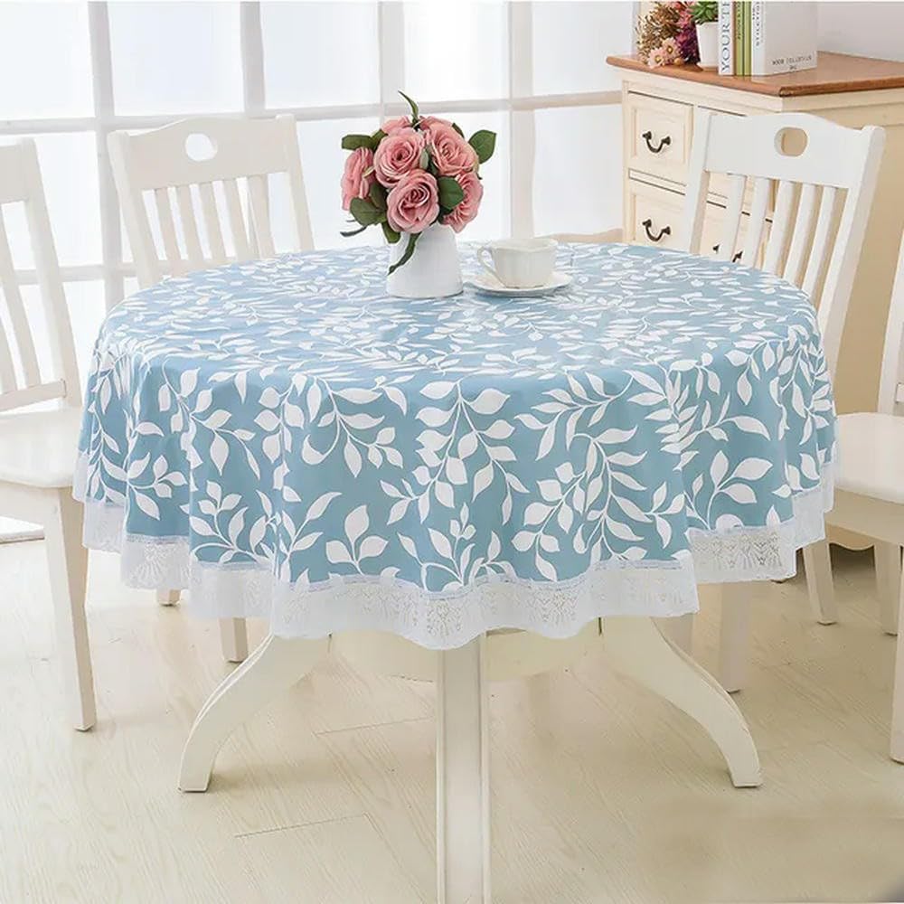 XHBYW 137-200cm PVC Hotel Waterproof and Oil Proof Large Round Tablecloth Hotel Plastic Round Table Cloth Wash Free and Scald Proof Table Cloth
