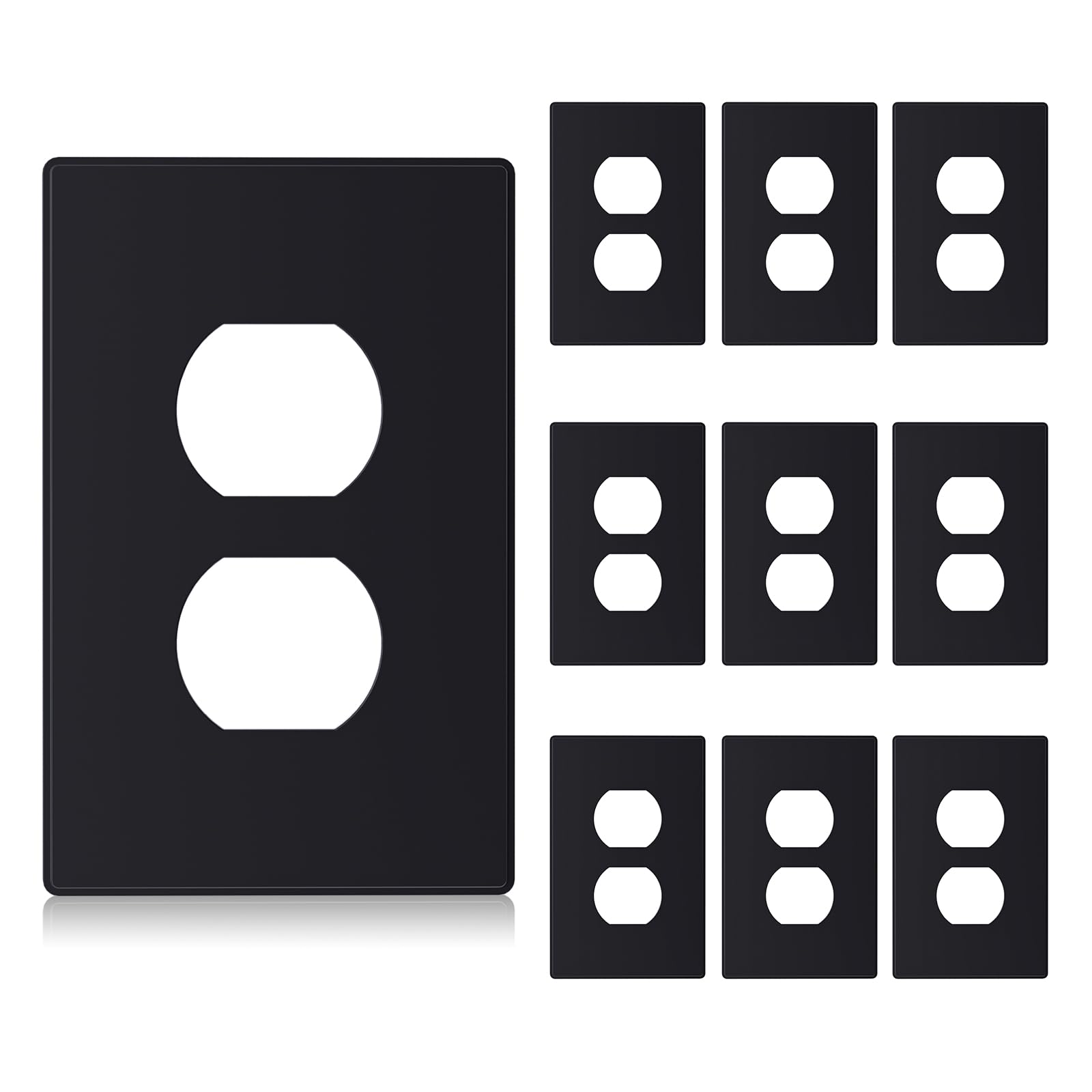 AIDA Screwless Outlet Covers - Matte White (10 Pack) -11